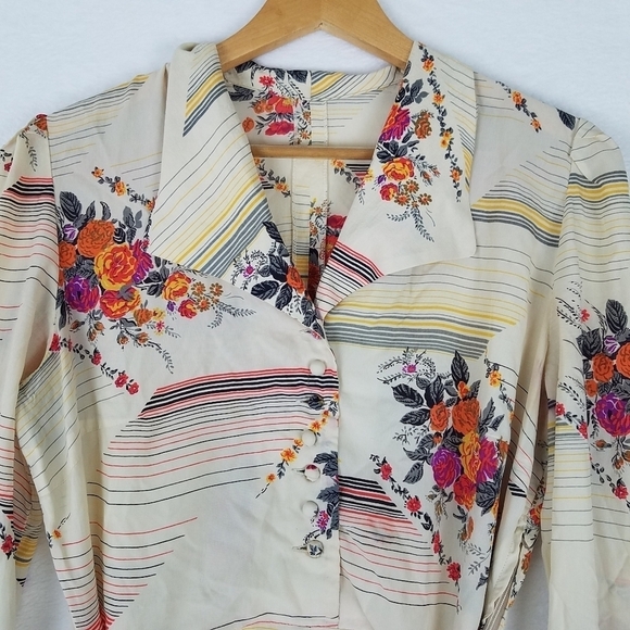 Vintage 80s Homemade Floral Farmhouse Skater Dress Medium - Picture 7 of 14